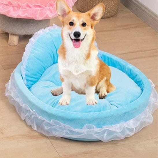 Lit Pour Chien - CuteLaceDogBed™ - Bleu - Dorlote Ton Chien