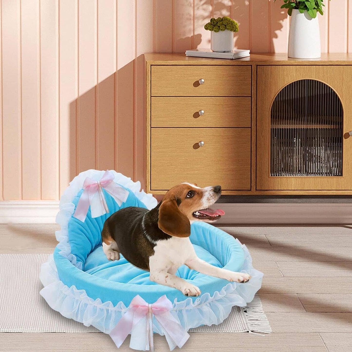Lit Pour Chien - CuteLaceDogBed™ - Bleu - Dorlote Ton Chien