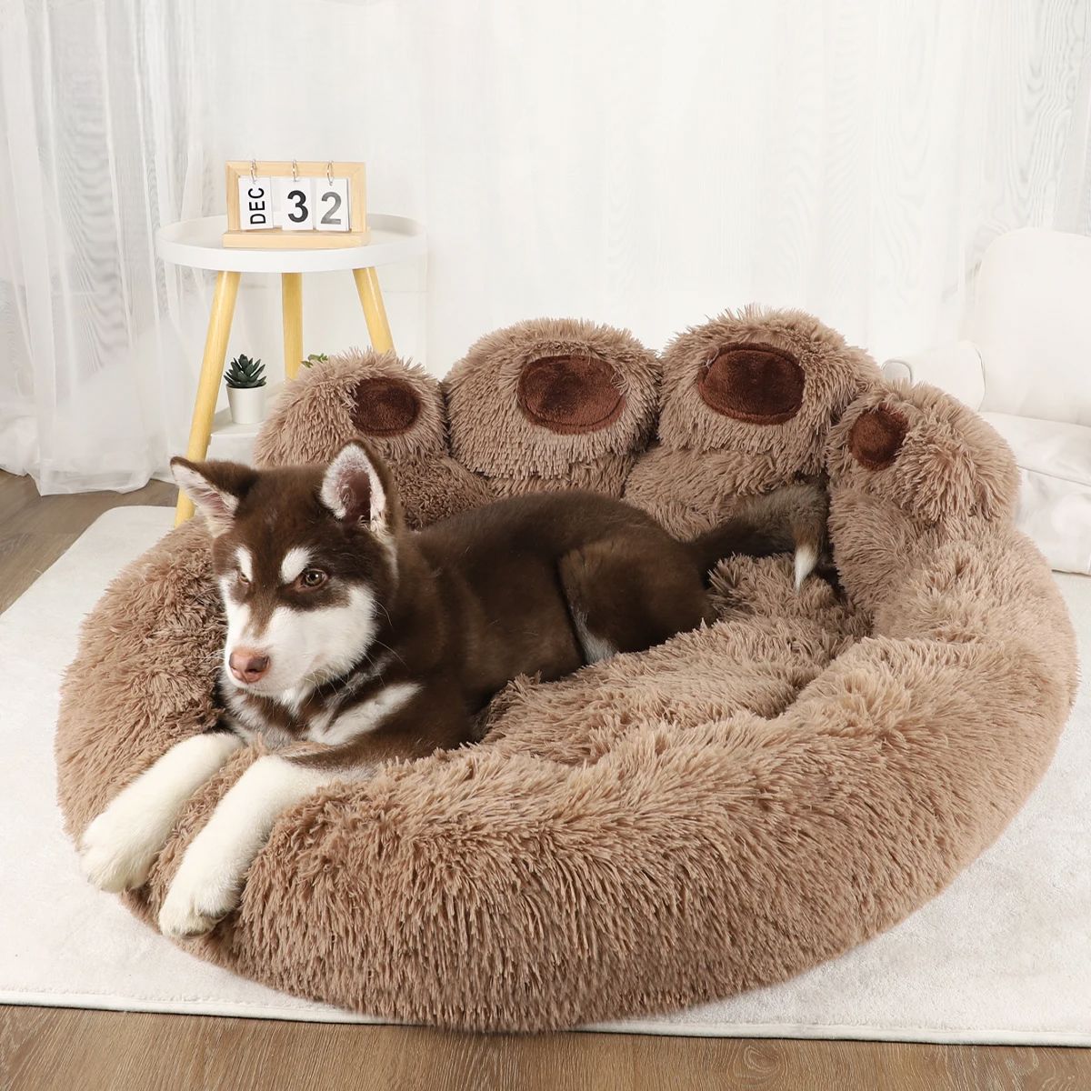 Lit pour Chien - FluffyDogBed™ - Café - Dorlote Ton Chien