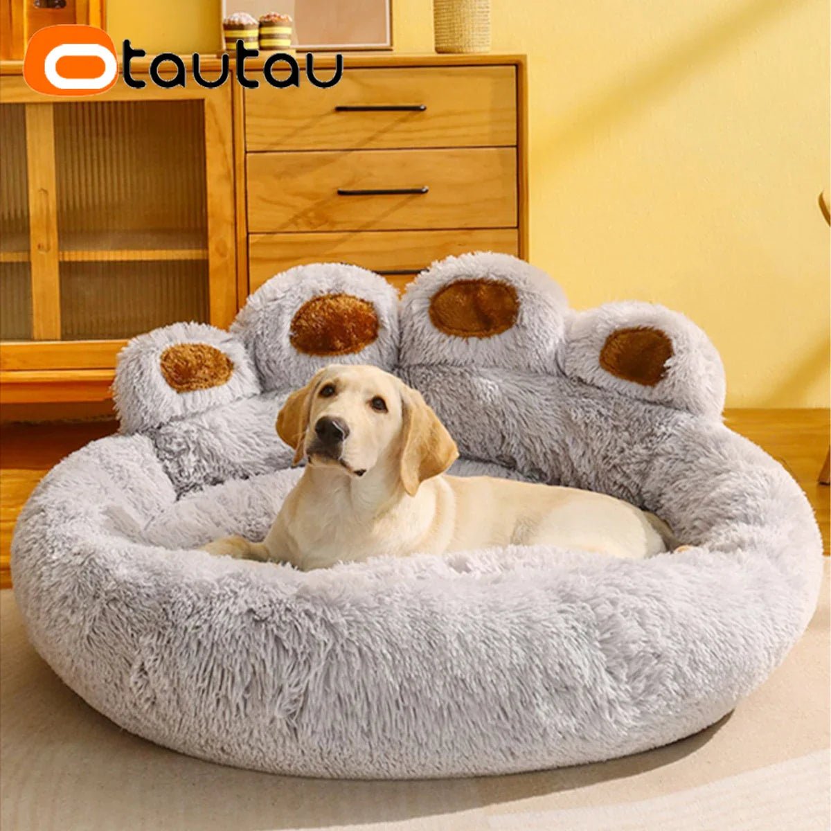 Lit pour Chien - FluffyDogBed™ - Gris - Dorlote Ton Chien