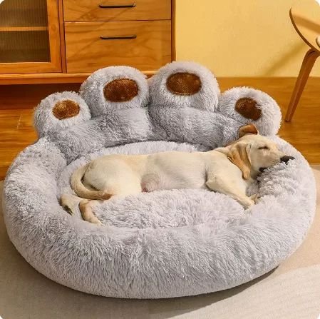 Lit pour Chien - FluffyDogBed™ - Gris - Dorlote Ton Chien