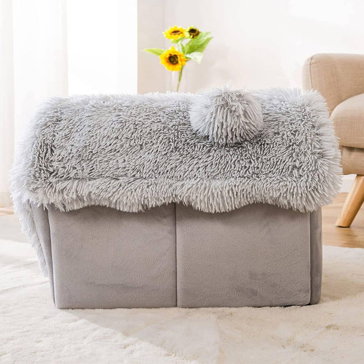 Niche Chien - ComfortableDogHouse™ - Gris Fourrure - Dorlote Ton Chien