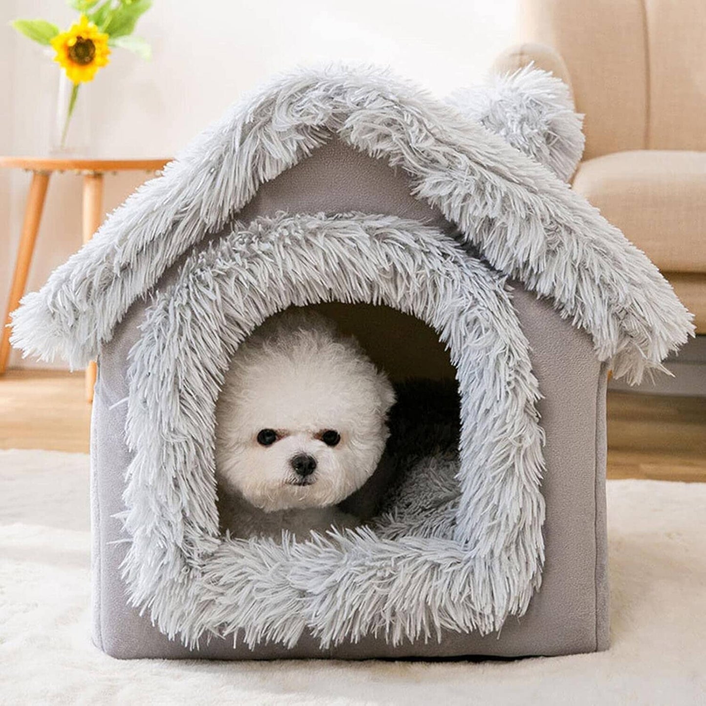 Niche Chien - ComfortableDogHouse™ - Gris Fourrure - Dorlote Ton Chien