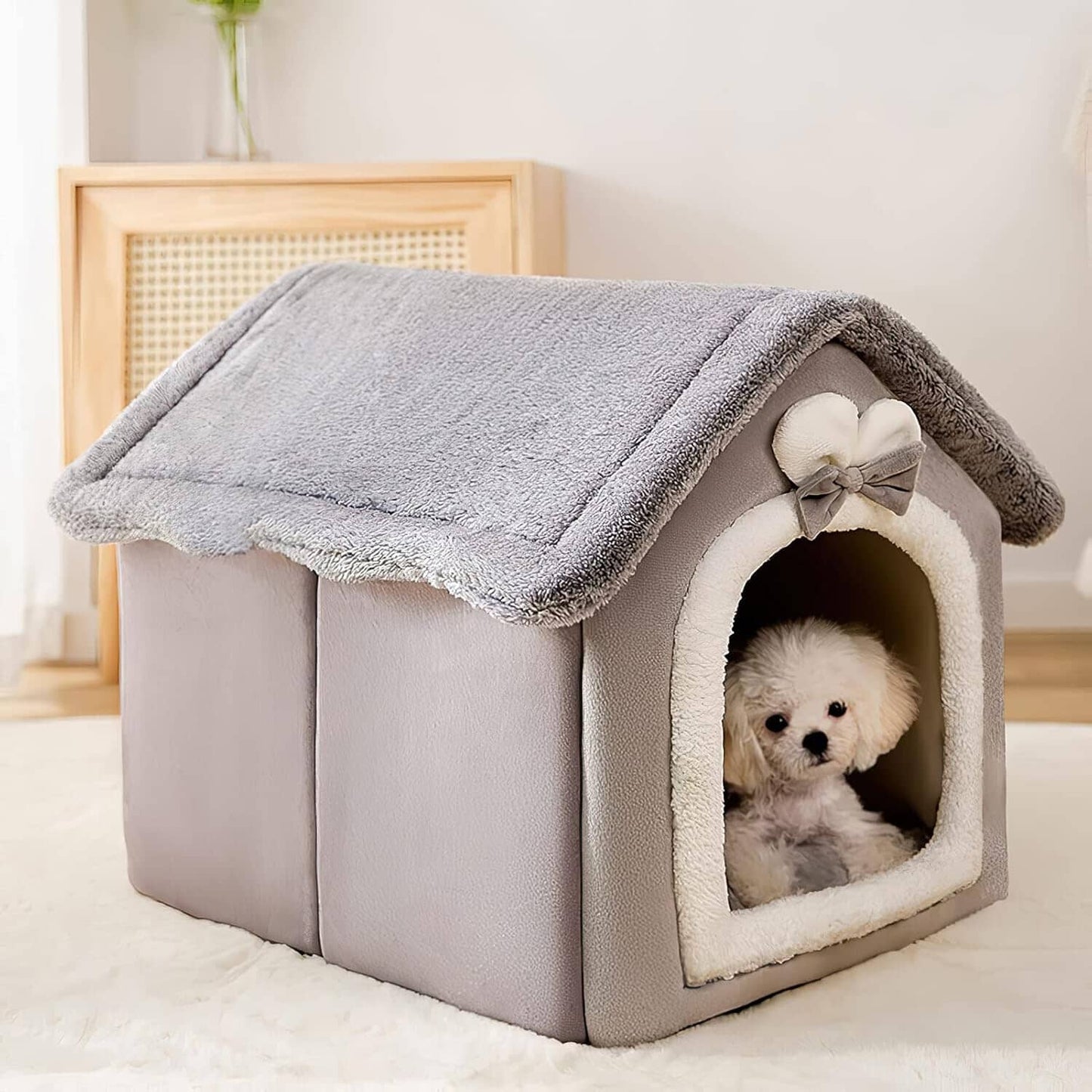 Niche Chien - ComfortableDogHouse™ - Gris Lapin - Dorlote Ton Chien