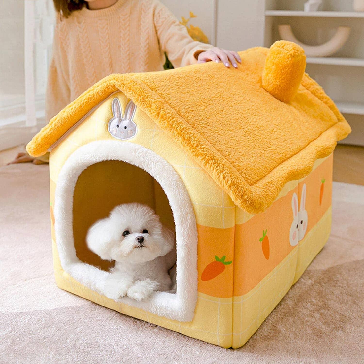 Niche Chien - ComfortableDogHouse™ - Orange Carotte - Dorlote Ton Chien